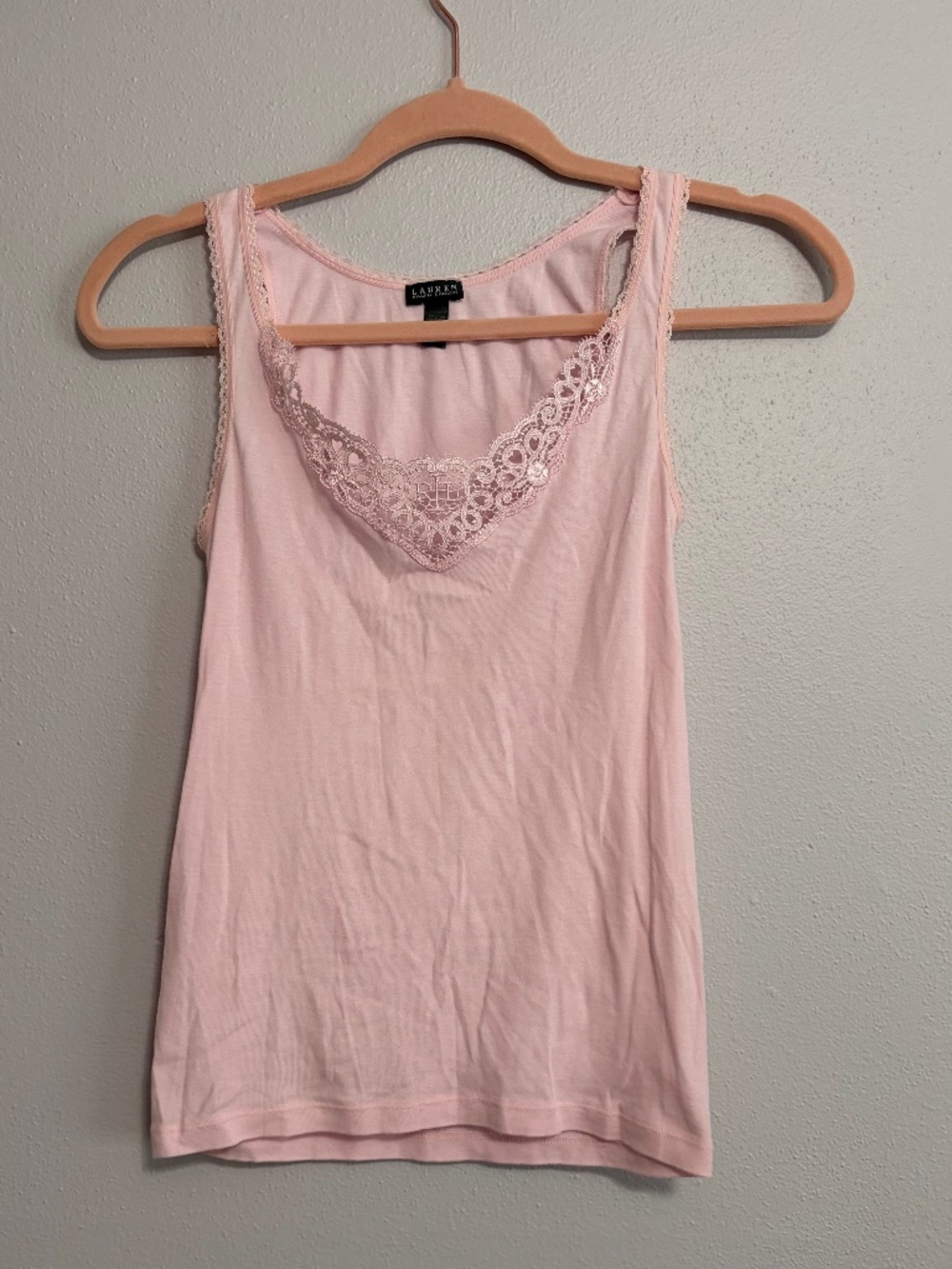 Ralph Lauren pink cotton tank size Medium